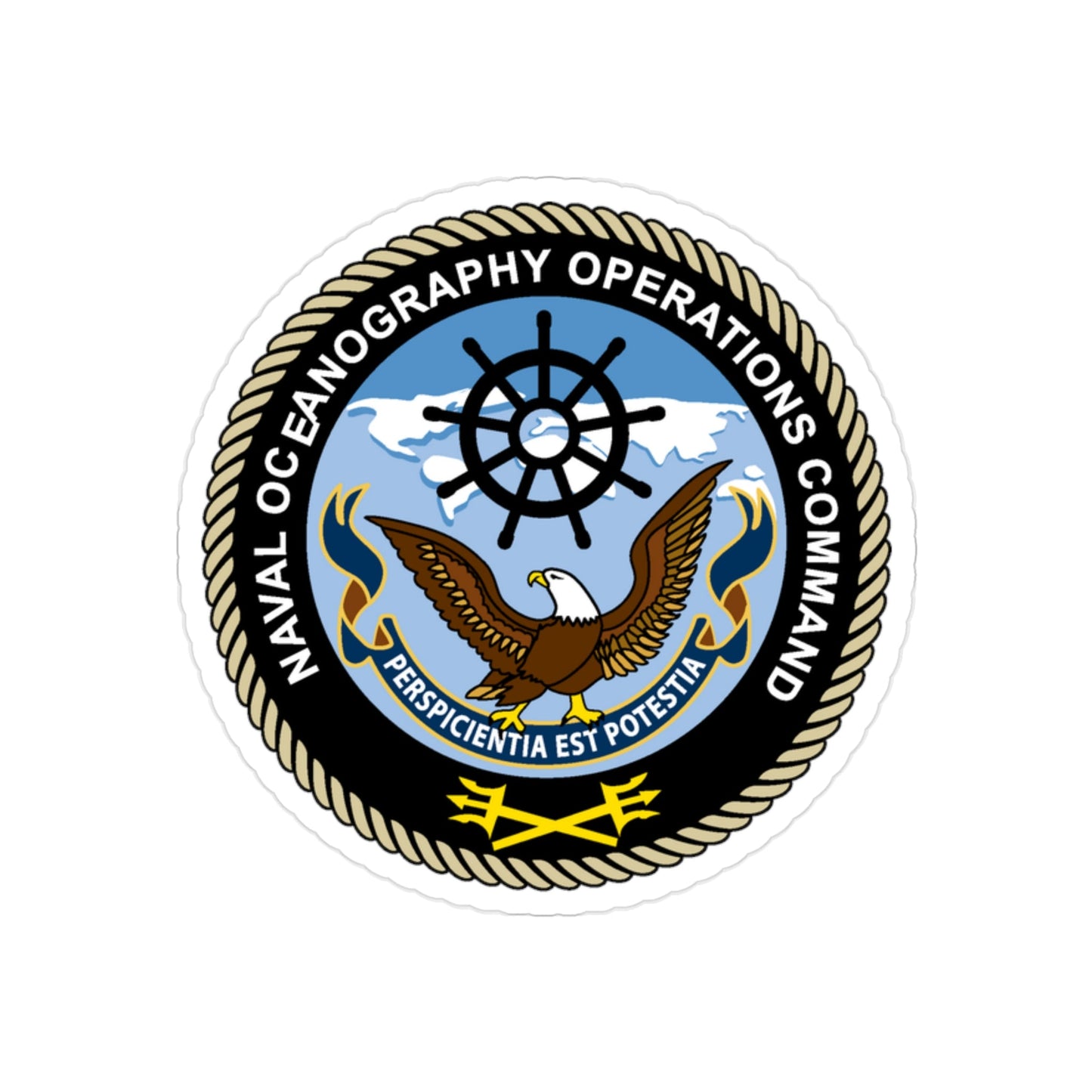 Naval Oceangraphy Operations Command (U.S. Navy) Transparent STICKER Die-Cut Vinyl Decal-2 Inch-The Sticker Space