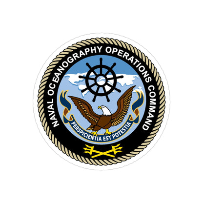Naval Oceangraphy Operations Command (U.S. Navy) Transparent STICKER Die-Cut Vinyl Decal-3 Inch-The Sticker Space