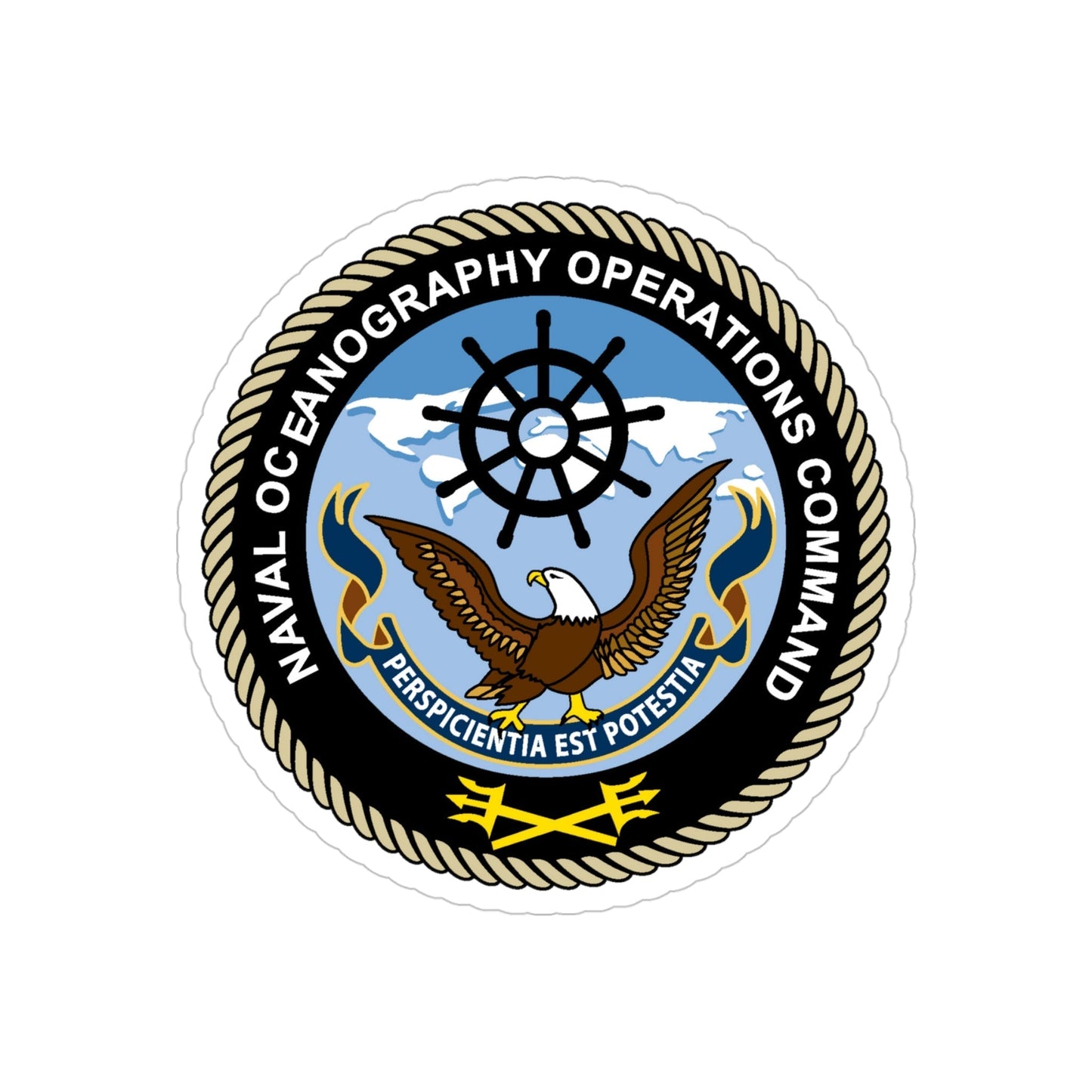 Naval Oceangraphy Operations Command (U.S. Navy) Transparent STICKER Die-Cut Vinyl Decal-4 Inch-The Sticker Space