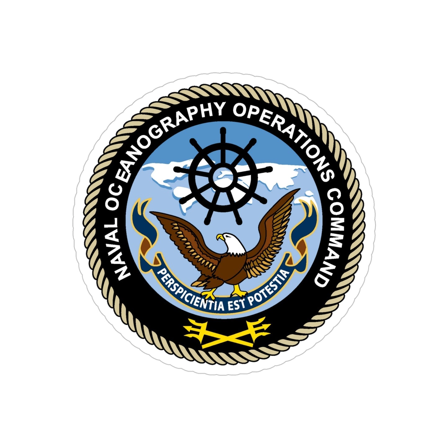Naval Oceangraphy Operations Command (U.S. Navy) Transparent STICKER Die-Cut Vinyl Decal-5 Inch-The Sticker Space