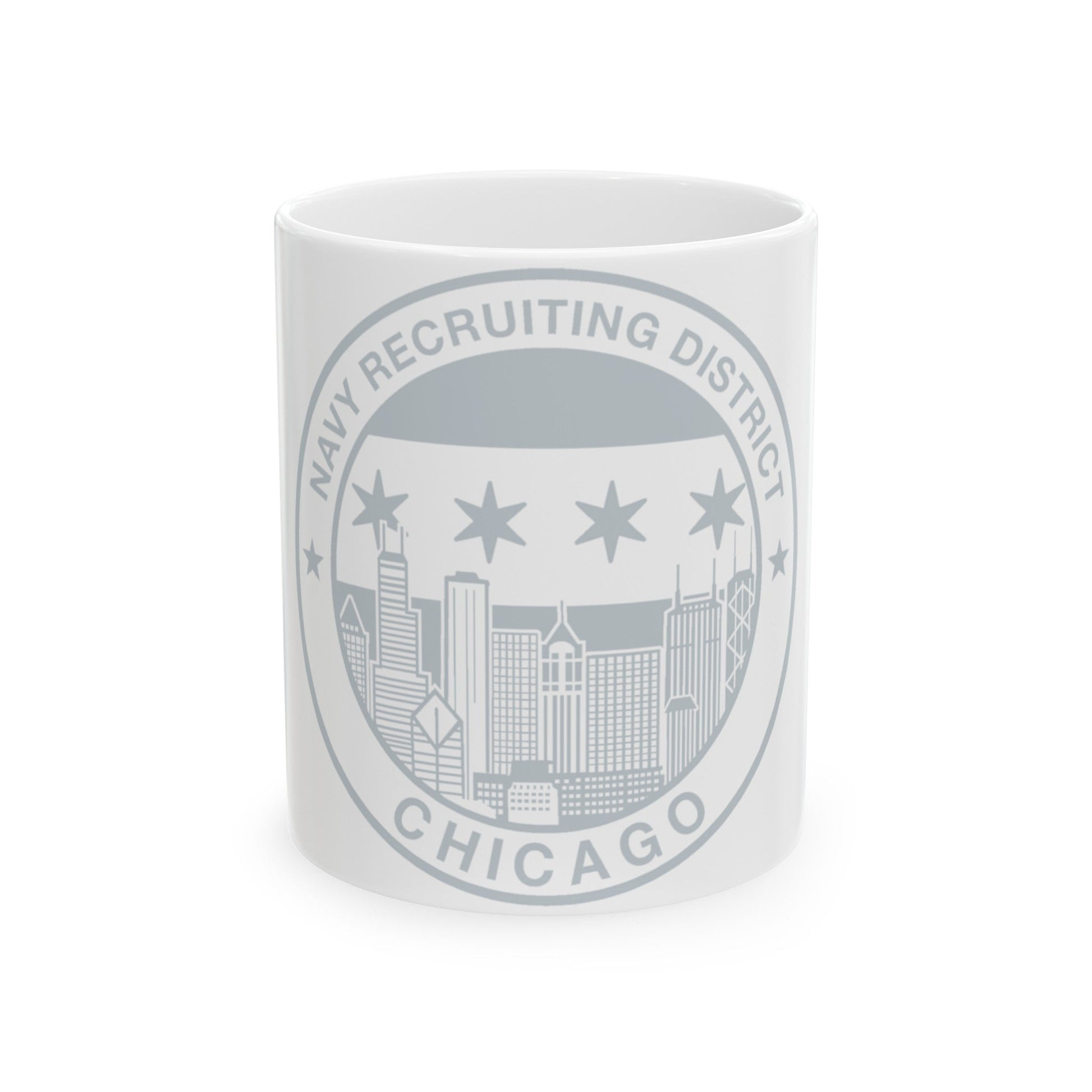 Naval Recruiting District Chicago (U.S. Navy) White Coffee Mug-11oz-The Sticker Space
