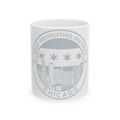 Naval Recruiting District Chicago (U.S. Navy) White Coffee Mug-11oz-The Sticker Space