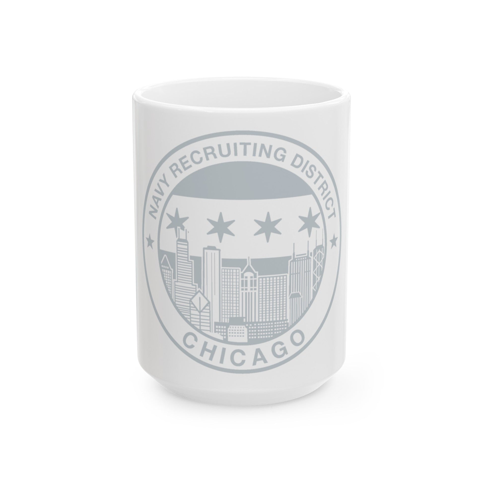 Naval Recruiting District Chicago (U.S. Navy) White Coffee Mug-15oz-The Sticker Space