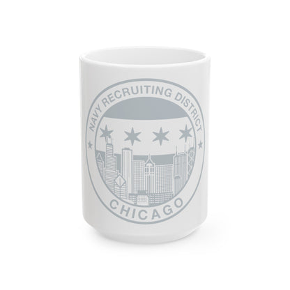 Naval Recruiting District Chicago (U.S. Navy) White Coffee Mug-15oz-The Sticker Space
