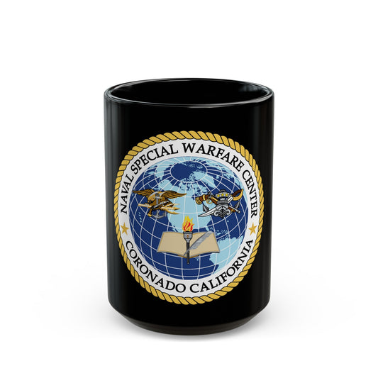 Naval Special Warfare Center Coronado CA (U.S. Navy) Black Coffee Mug-15oz-The Sticker Space