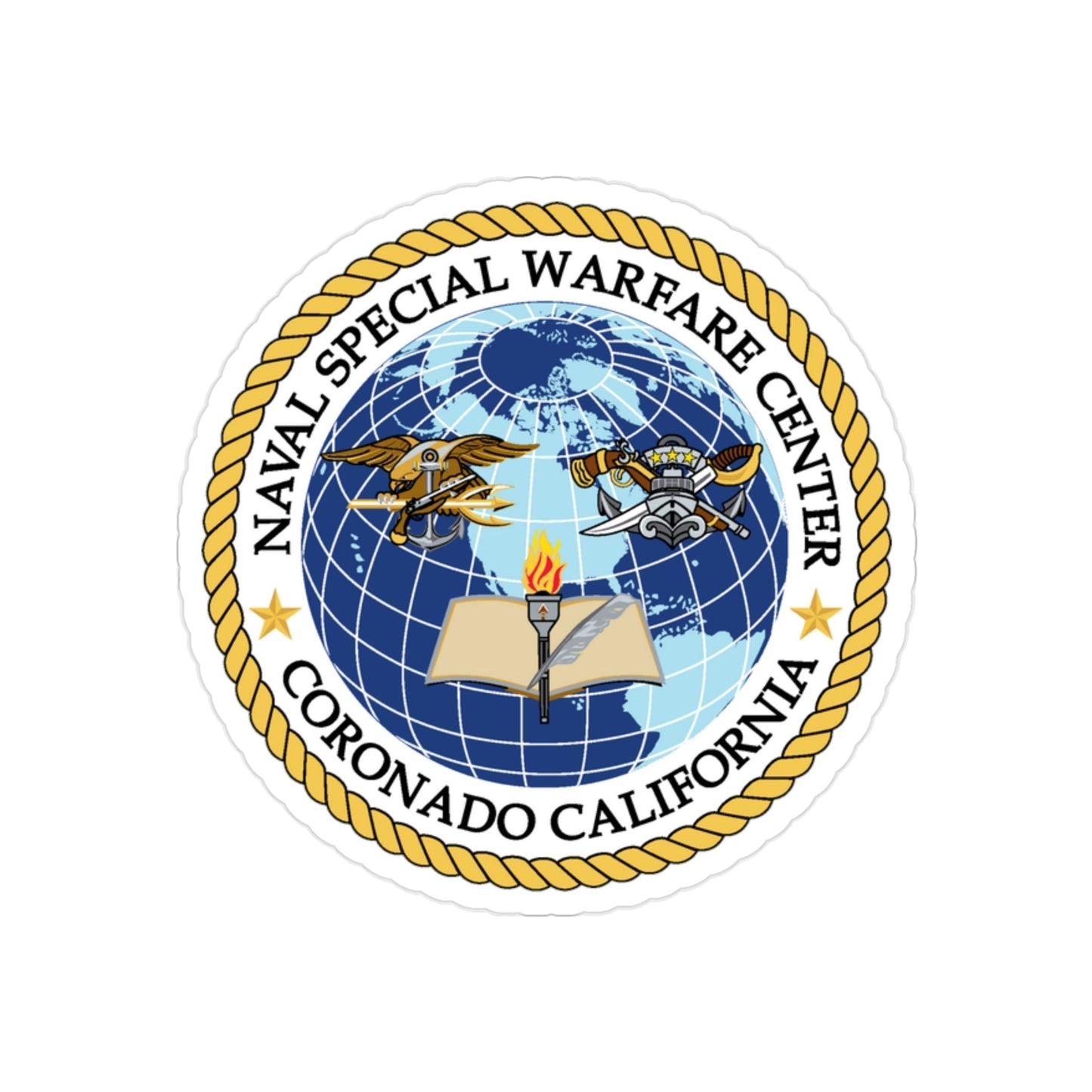Naval Special Warfare Center Coronado CA (U.S. Navy) Transparent STICKER Die-Cut Vinyl Decal-2 Inch-The Sticker Space