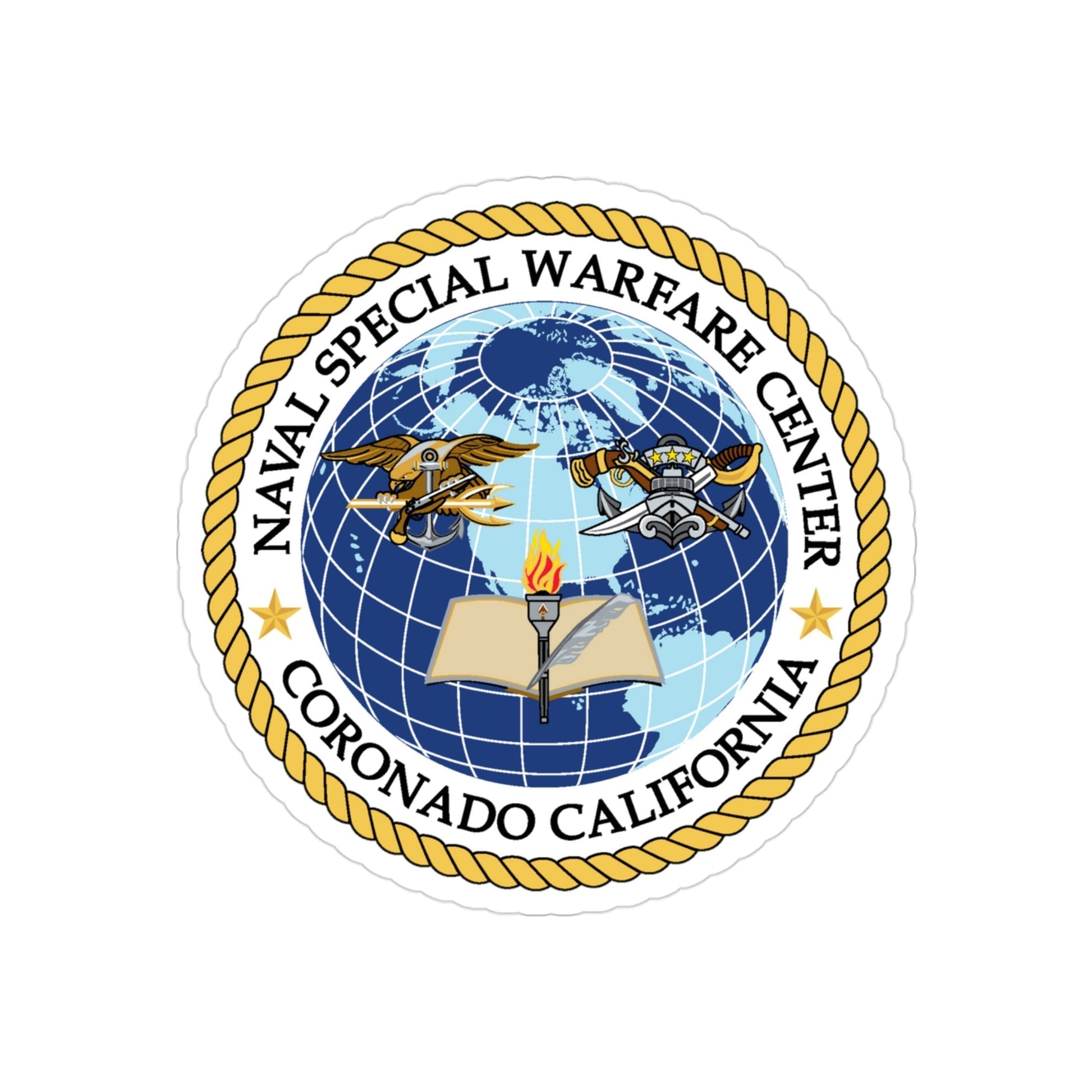 Naval Special Warfare Center Coronado CA (U.S. Navy) Transparent STICKER Die-Cut Vinyl Decal-3 Inch-The Sticker Space