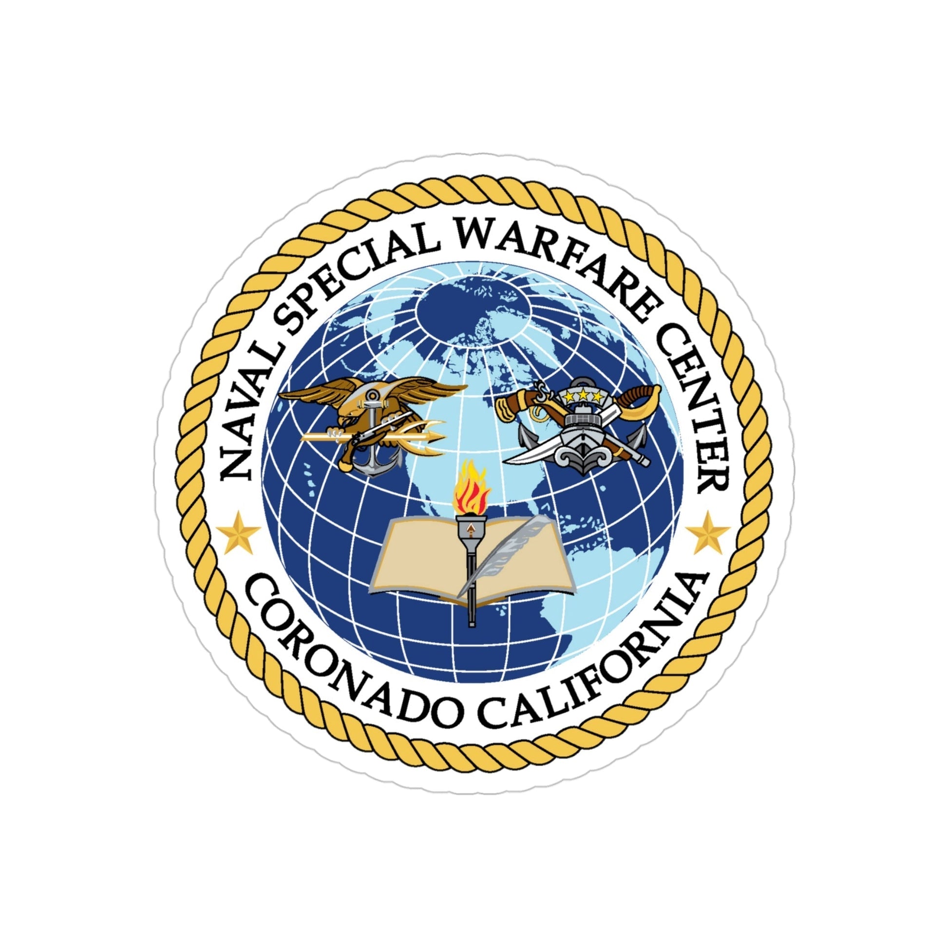 Naval Special Warfare Center Coronado CA (U.S. Navy) Transparent STICKER Die-Cut Vinyl Decal-4 Inch-The Sticker Space