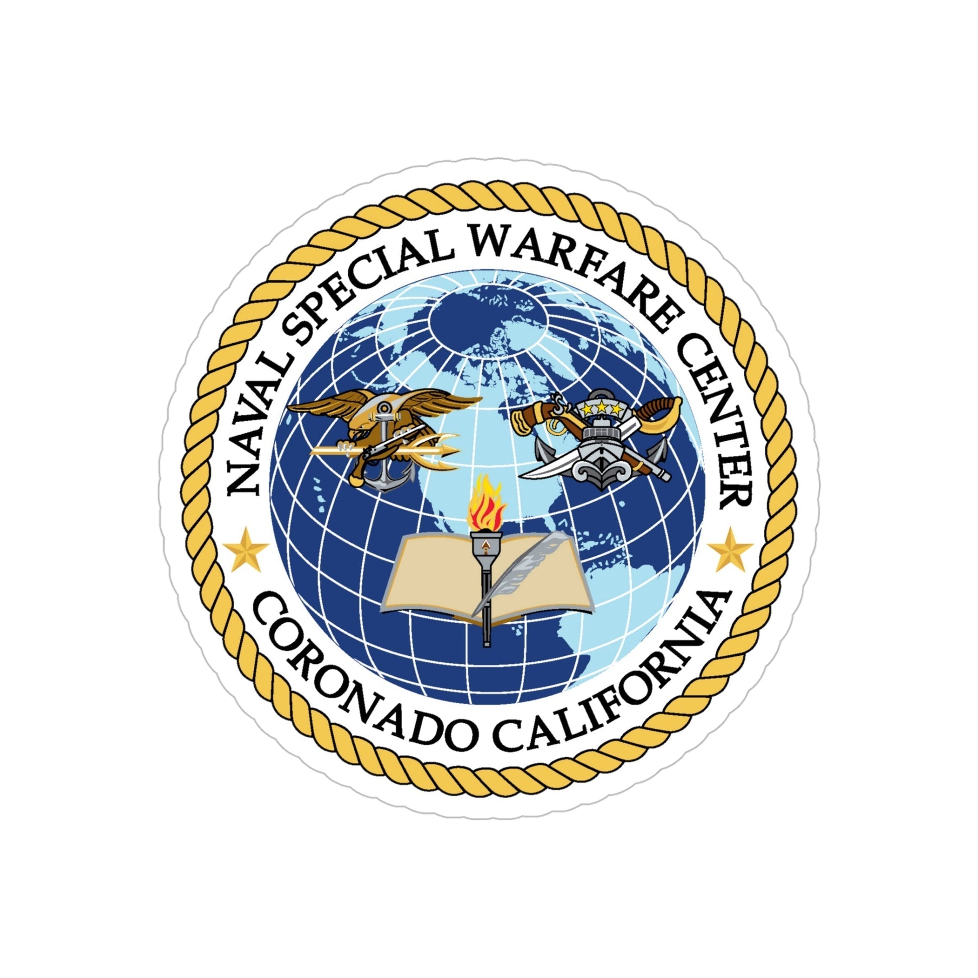 Naval Special Warfare Center Coronado CA (U.S. Navy) Transparent STICKER Die-Cut Vinyl Decal-5 Inch-The Sticker Space