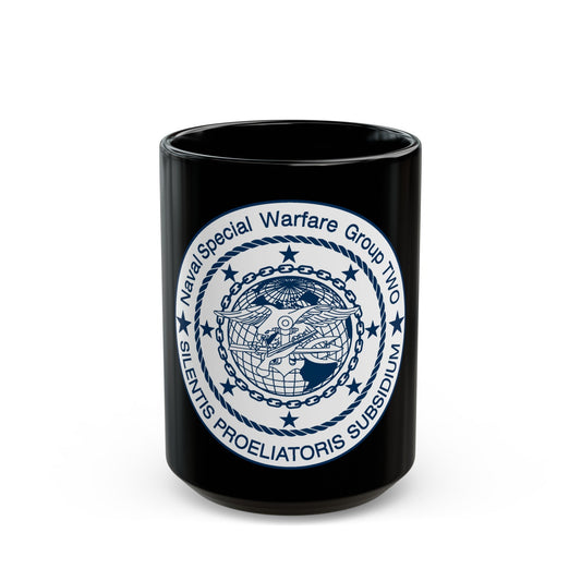 Naval Special Warfare Group 2 (U.S. Navy) Black Coffee Mug-15oz-The Sticker Space