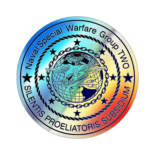Naval Special Warfare Group 2 (U.S. Navy) Holographic STICKER Die-Cut Vinyl Decal-6 Inch-The Sticker Space