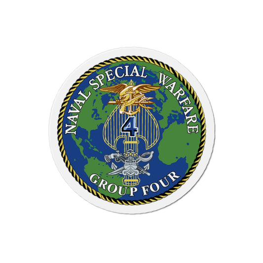Naval Special Warfare Group 4 (U.S. Navy) Die-Cut Magnet-2" x 2"-The Sticker Space