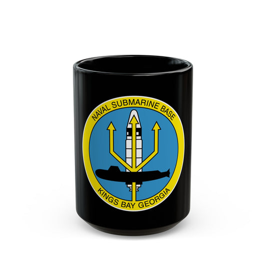 Naval Submarine Base Kings Bay Georgia (U.S. Navy) Black Coffee Mug-15oz-The Sticker Space