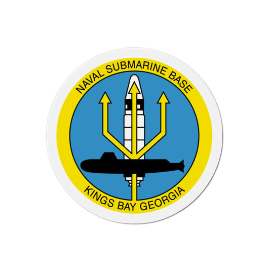 Naval Submarine Base Kings Bay Georgia (U.S. Navy) Die-Cut Magnet-2" x 2"-The Sticker Space