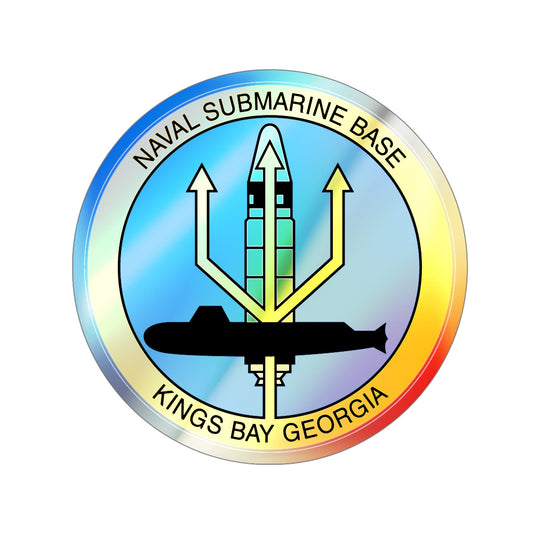 Naval Submarine Base Kings Bay Georgia (U.S. Navy) Holographic STICKER Die-Cut Vinyl Decal-6 Inch-The Sticker Space