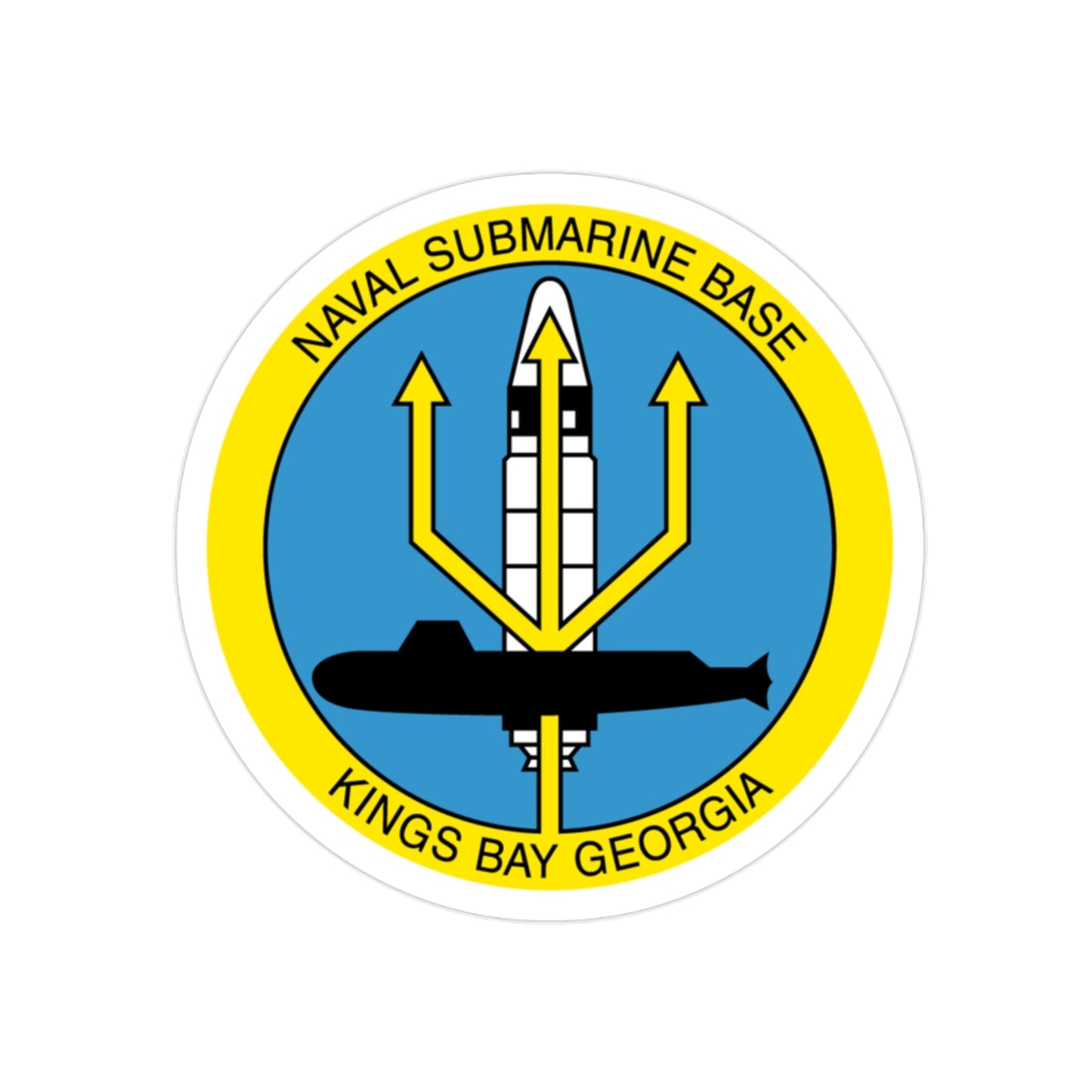 Naval Submarine Base Kings Bay Georgia (U.S. Navy) Transparent STICKER Die-Cut Vinyl Decal-2 Inch-The Sticker Space