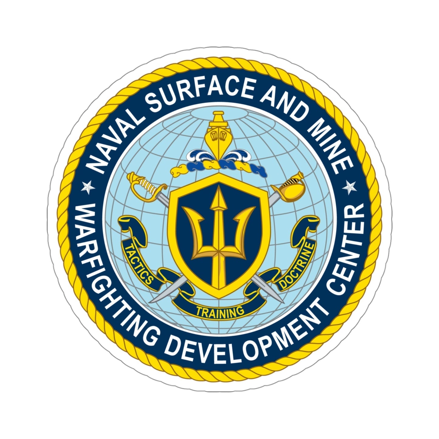 Naval Surface & Mine Warfighting Dev Center (U.S. Navy) STICKER Vinyl Die-Cut Decal-4 Inch-The Sticker Space