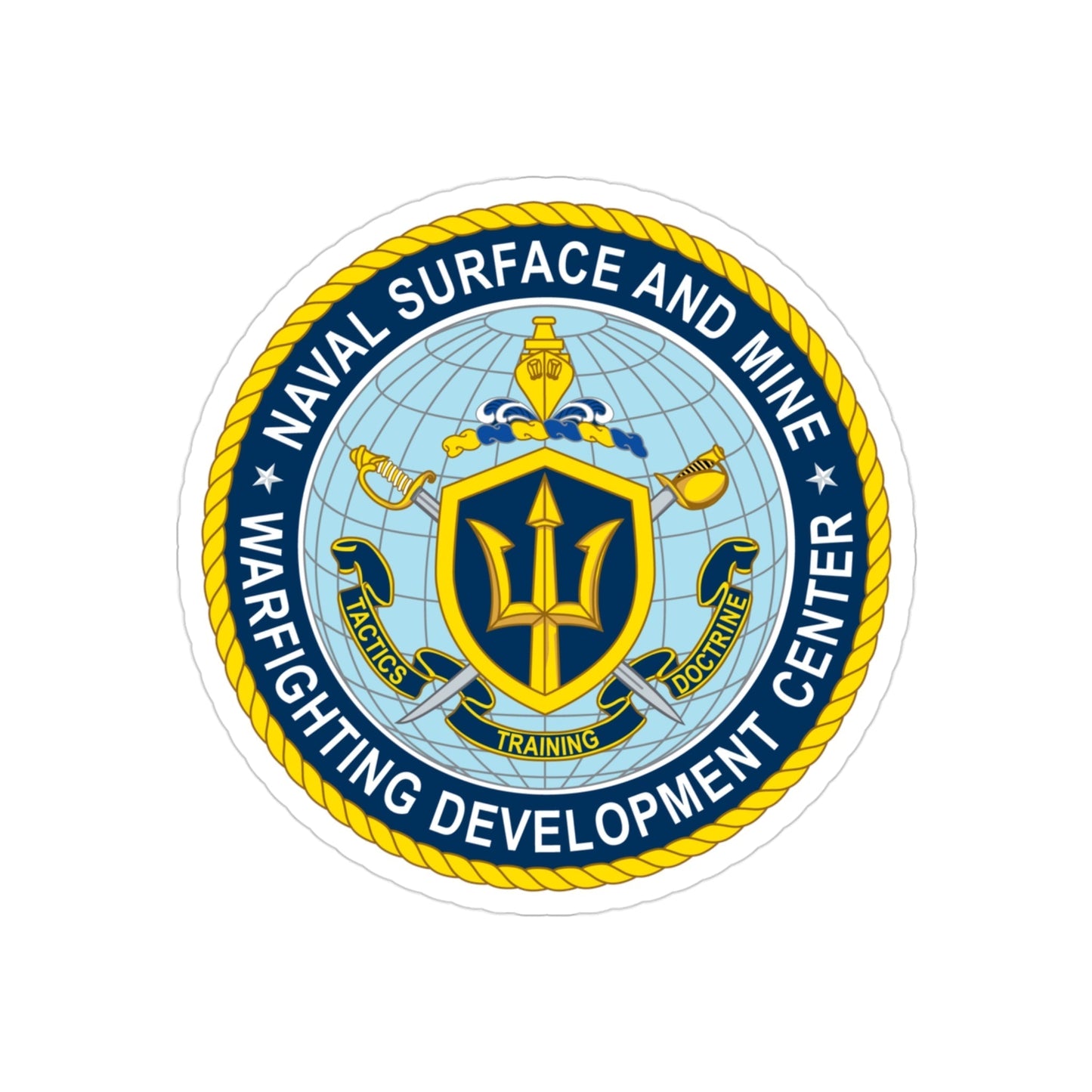 Naval Surface & Mine Warfighting Dev Center (U.S. Navy) Transparent STICKER Die-Cut Vinyl Decal-3 Inch-The Sticker Space