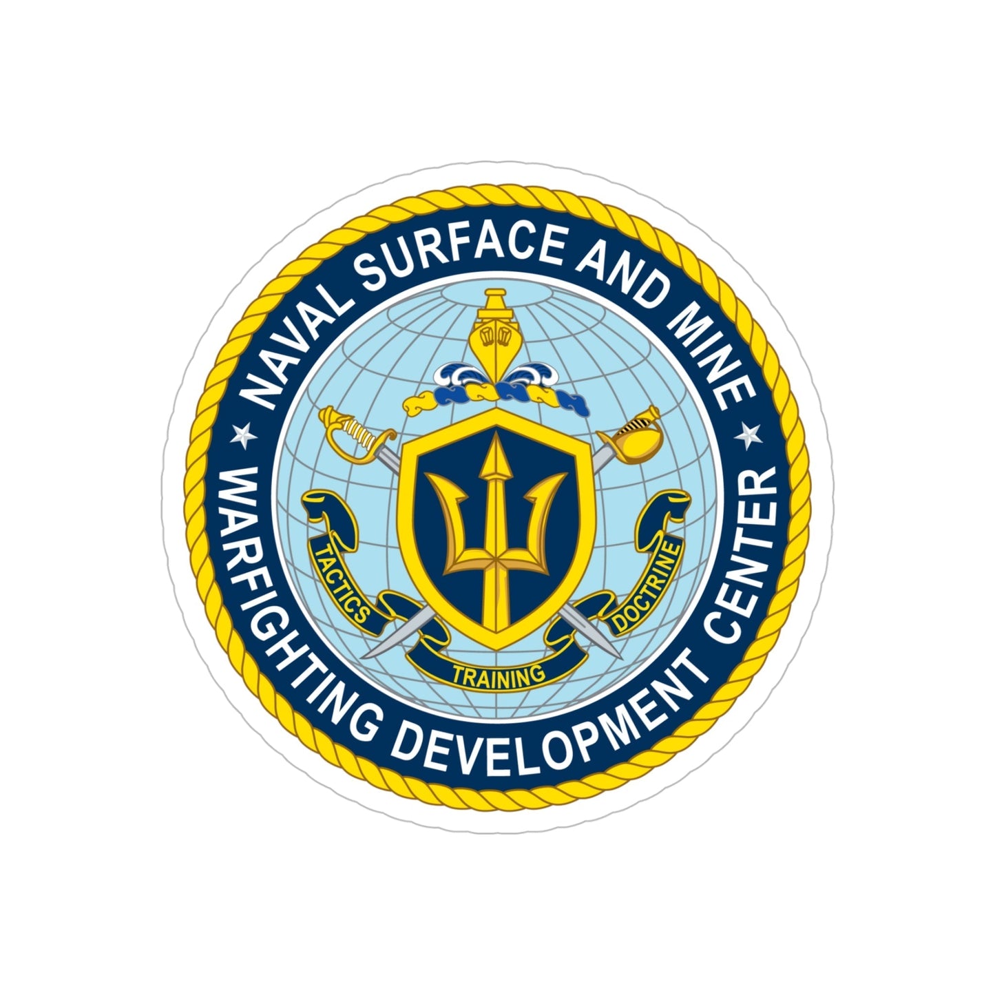 Naval Surface & Mine Warfighting Dev Center (U.S. Navy) Transparent STICKER Die-Cut Vinyl Decal-5 Inch-The Sticker Space