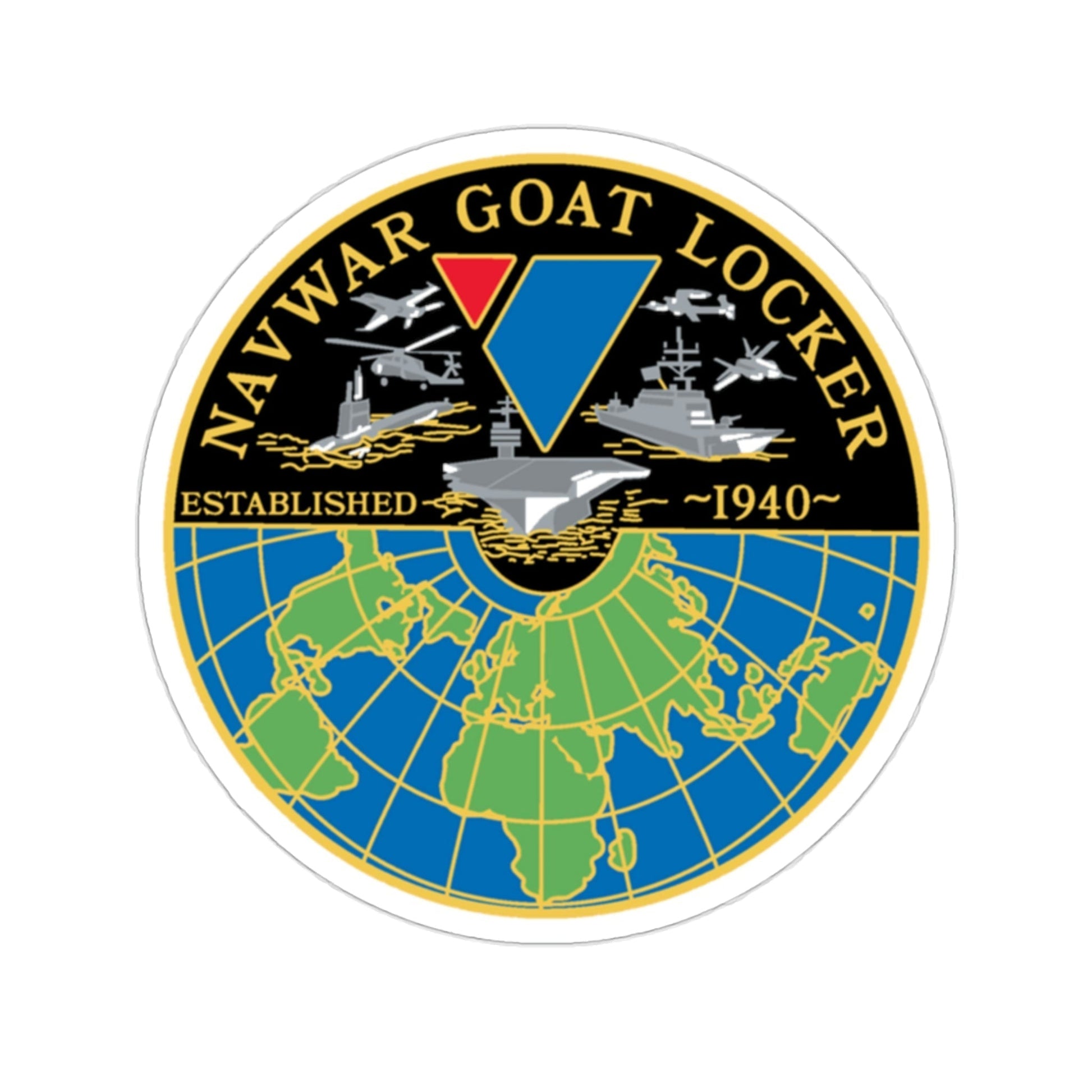NAVWAR Goat Locker (U.S. Navy) STICKER Vinyl Die-Cut Decal-2 Inch-The Sticker Space