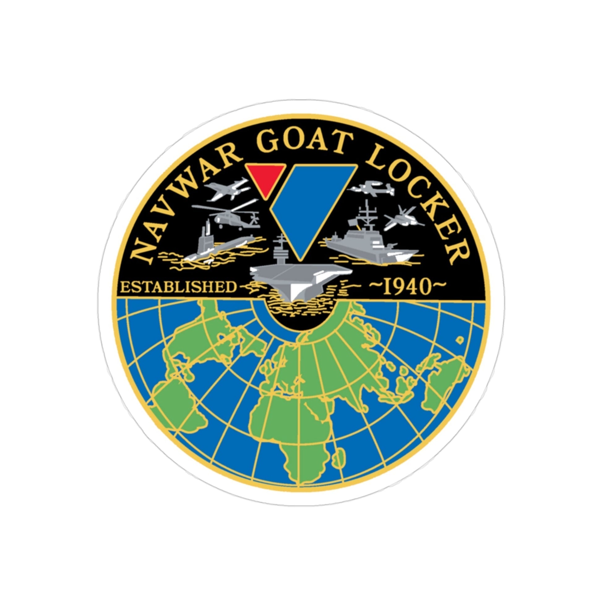 NAVWAR Goat Locker (U.S. Navy) Transparent STICKER Die-Cut Vinyl Decal-3 Inch-The Sticker Space