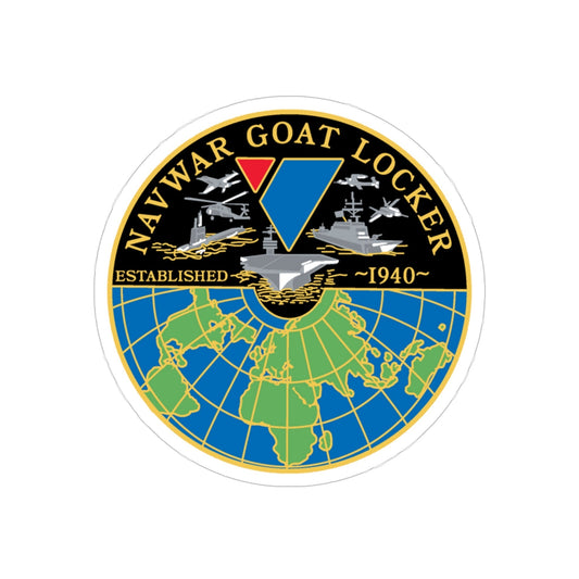 NAVWAR Goat Locker (U.S. Navy) Transparent STICKER Die-Cut Vinyl Decal-6 Inch-The Sticker Space