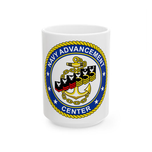 Navy Advancement Center NAC (U.S. Navy) White Coffee Mug-15oz-The Sticker Space