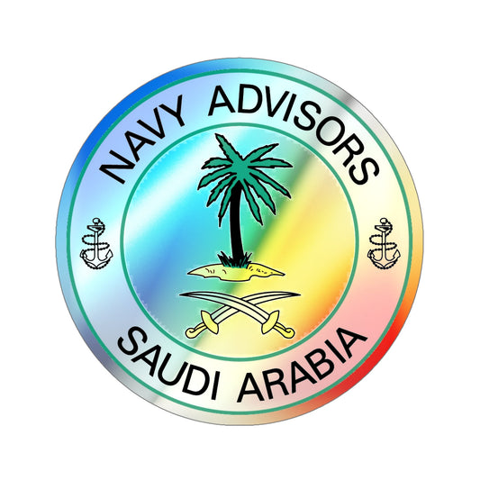 Navy Advisors Saudi Arabia (U.S. Navy) Holographic STICKER Die-Cut Vinyl Decal-6 Inch-The Sticker Space