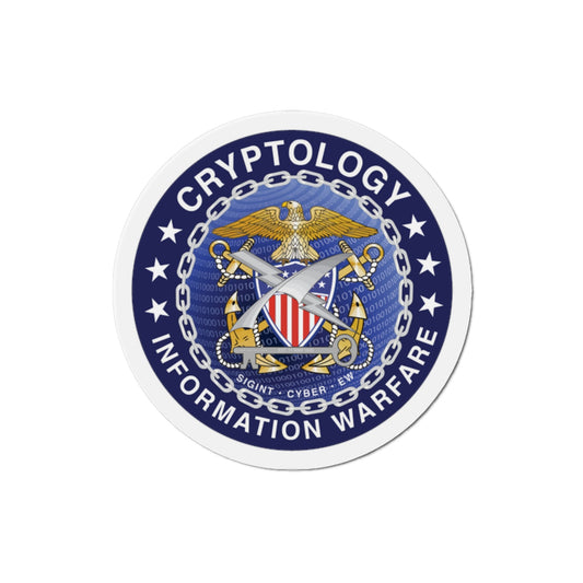 Navy Cryptologic Community (U.S. Navy) Die-Cut Magnet-2" x 2"-The Sticker Space
