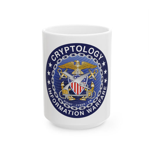 Navy cryptologic community (U.S. Navy) White Coffee Mug-15oz-The Sticker Space