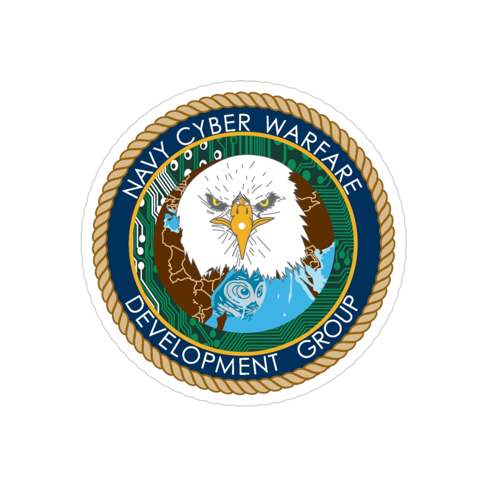 Navy Cyber Warfare Development Group (U.S. Navy) Transparent STICKER Die-Cut Vinyl Decal-3 Inch-The Sticker Space