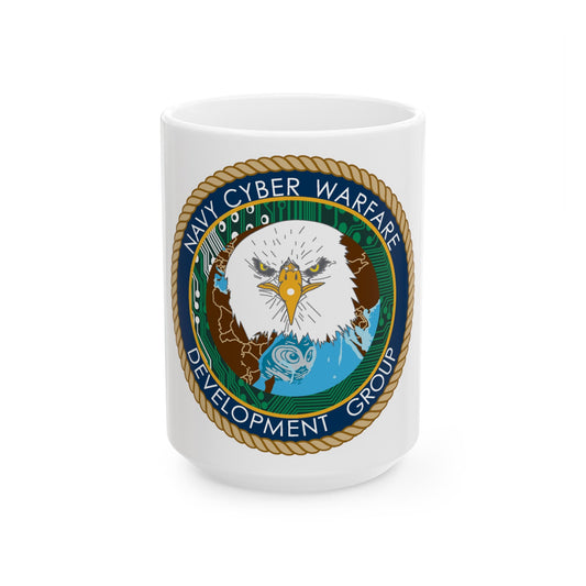 Navy Cyber Warfare Development Group (U.S. Navy) White Coffee Mug-15oz-The Sticker Space