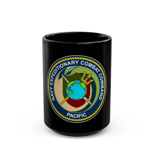 Navy Expeditionary Combat Command Pacific NECC Pacific (U.S. Navy) Black Coffee Mug-15oz-The Sticker Space