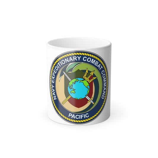Navy Expeditionary Combat Command Pacific NECC Pacific (U.S. Navy) Color Changing Mug 11oz-11oz-The Sticker Space