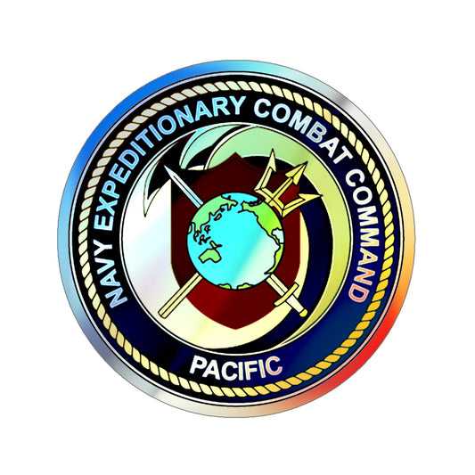 Navy Expeditionary Combat Command Pacific NECC Pacific (U.S. Navy) Holographic STICKER Die-Cut Vinyl Decal-6 Inch-The Sticker Space