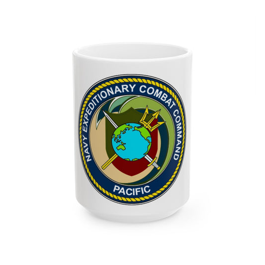 Navy Expeditionary Combat Command Pacific NECC Pacific (U.S. Navy) White Coffee Mug-15oz-The Sticker Space