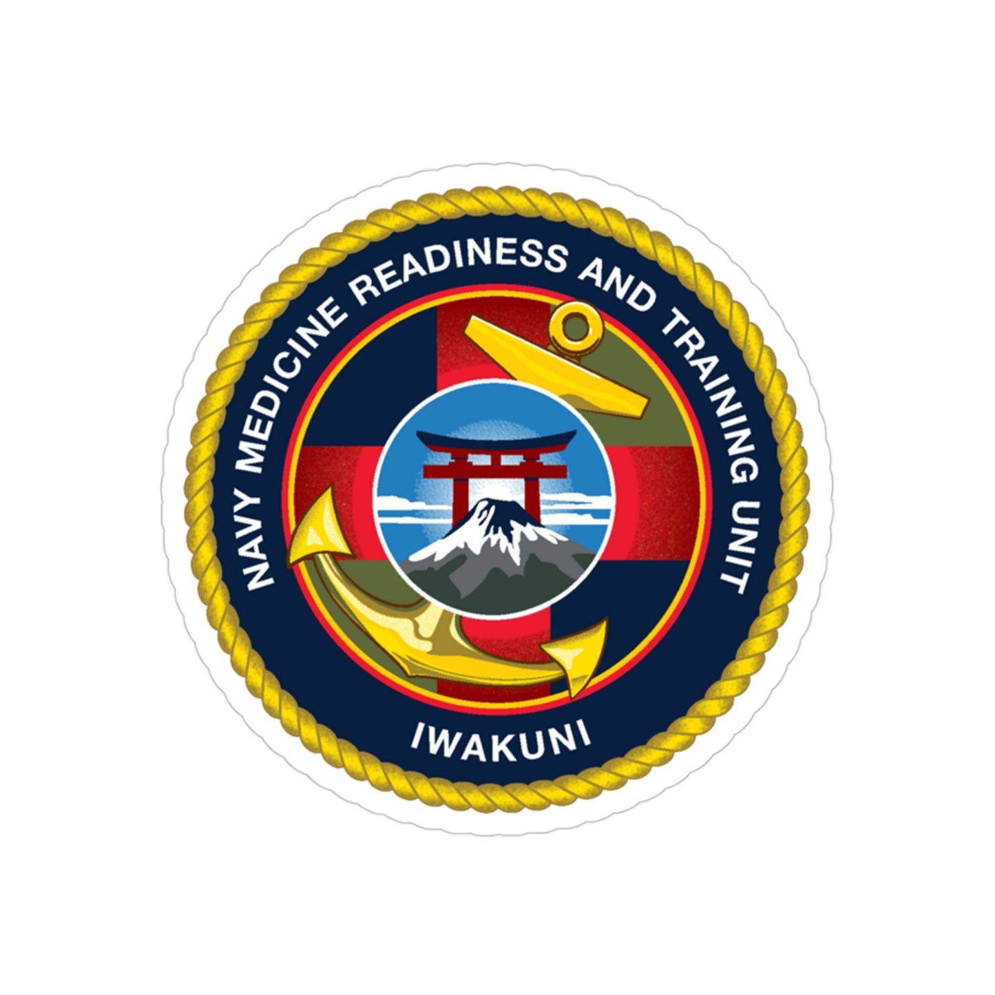 Navy Medicine Readiness and Training Unit Iwakuni (U.S. Navy) Transparent STICKER Die-Cut Vinyl Decal-3 Inch-The Sticker Space