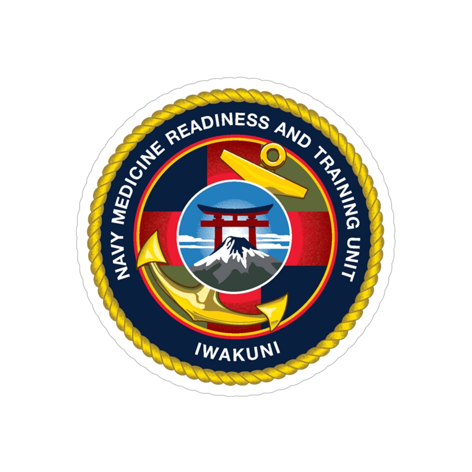 Navy Medicine Readiness and Training Unit Iwakuni (U.S. Navy) Transparent STICKER Die-Cut Vinyl Decal-5 Inch-The Sticker Space