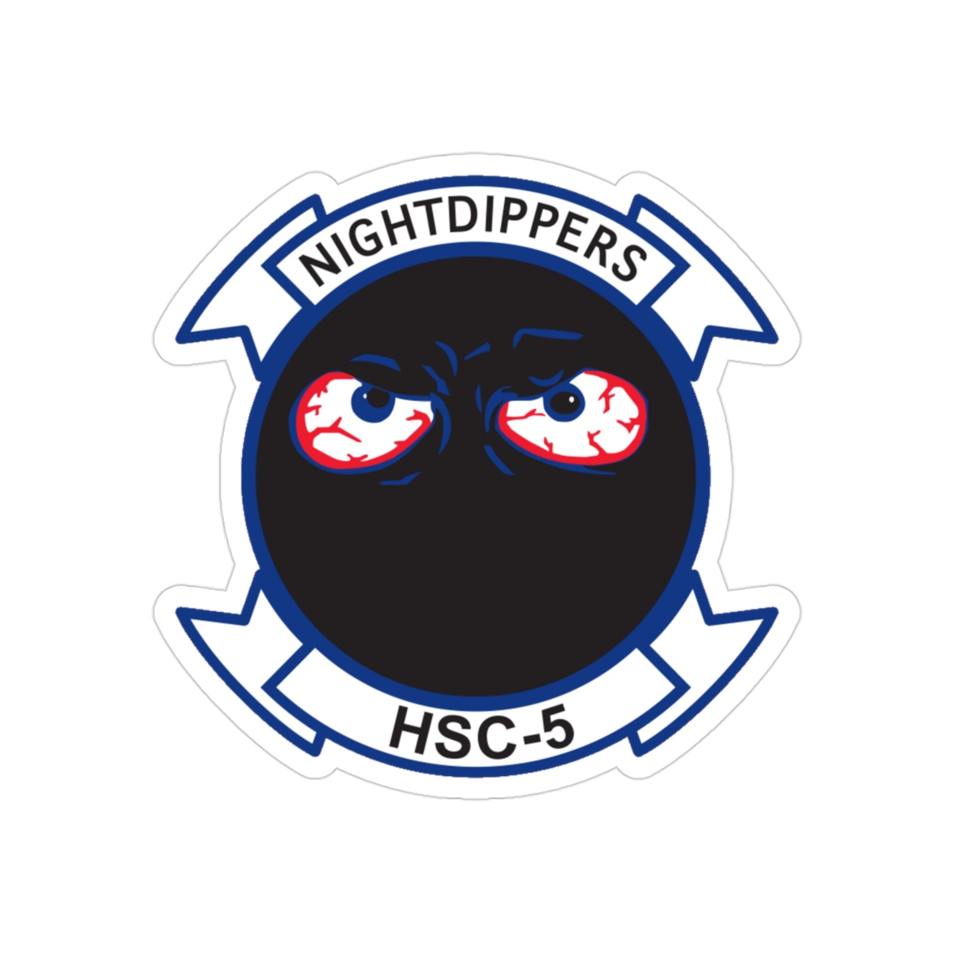 Navy Nightdippers HSC 5 (U.S. Navy) Transparent STICKER Die-Cut Vinyl Decal-3 Inch-The Sticker Space