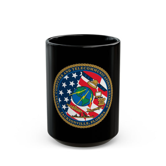 NCTS Jacksonville (U.S. Navy) Black Coffee Mug-15oz-The Sticker Space