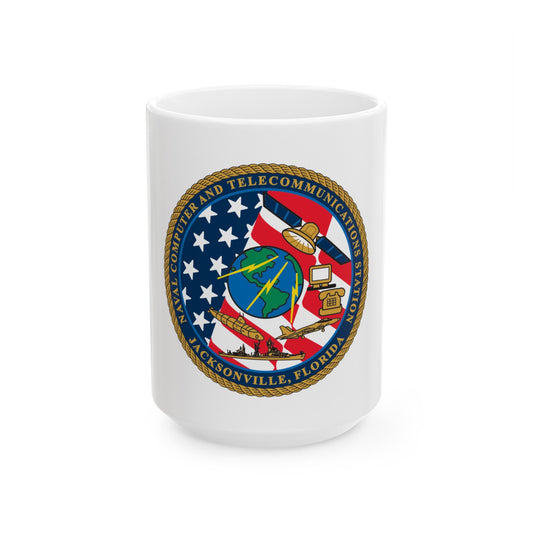 NCTS Jacksonville (U.S. Navy) White Coffee Mug-15oz-The Sticker Space