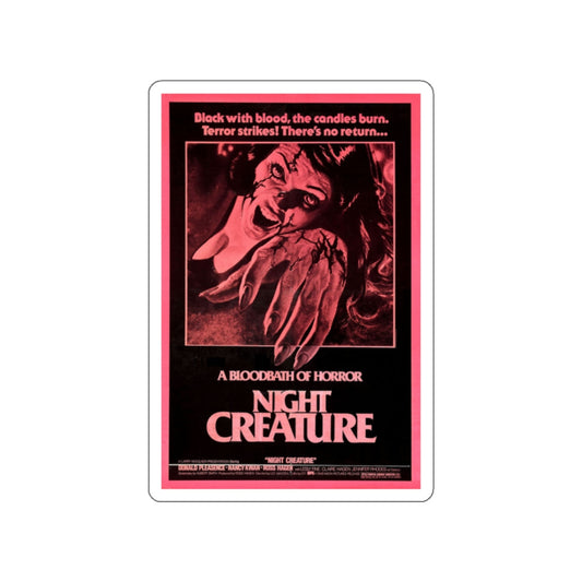 NIGHT CREATURE (OUT OF THE DARKNESS) 1978 Movie Poster STICKER Vinyl Die-Cut Decal-White-The Sticker Space