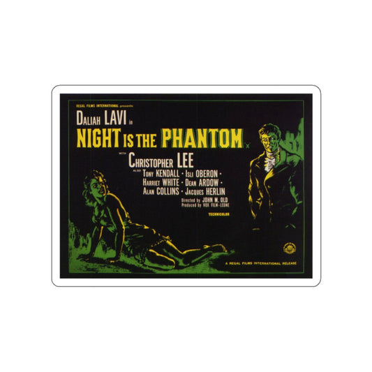 NIGHT IS THE PHANTOM (THE WHIP AND THE BODY) 1963 Movie Poster STICKER Vinyl Die-Cut Decal-White-The Sticker Space