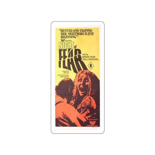NIGHT OF FEAR 1972 Movie Poster STICKER Vinyl Die-Cut Decal-White-The Sticker Space