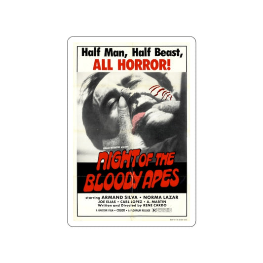 NIGHT OF THE BLOODY APES 1969 Movie Poster STICKER Vinyl Die-Cut Decal-White-The Sticker Space