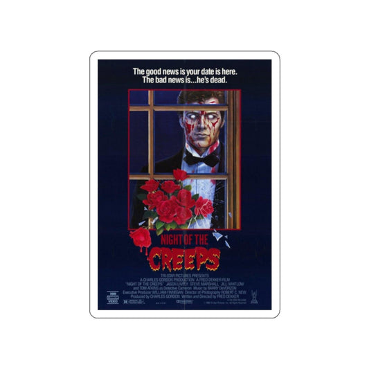 NIGHT OF THE CREEPS 1986 Movie Poster STICKER Vinyl Die-Cut Decal-White-The Sticker Space
