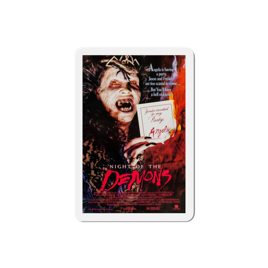 Night of the Demons 1988 Movie Poster Die-Cut Magnet-2" x 2"-The Sticker Space