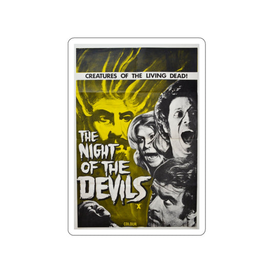 NIGHT OF THE DEVILS (2) 1972 Movie Poster STICKER Vinyl Die-Cut Decal-White-The Sticker Space