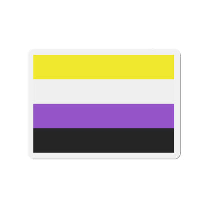 Nonbinary Pride Flag - Die-Cut Magnet-2" x 2"-The Sticker Space