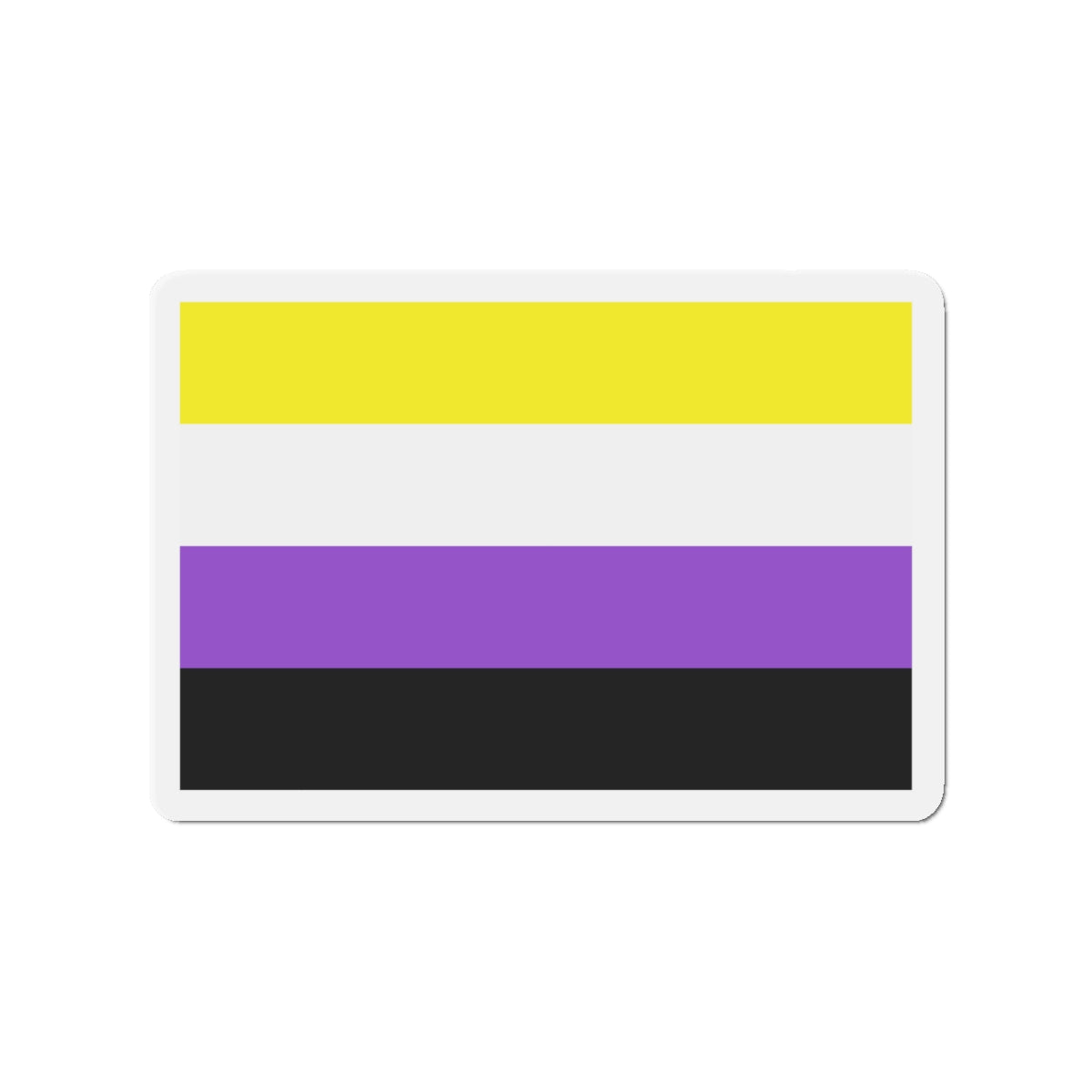 Nonbinary Pride Flag - Die-Cut Magnet-3" x 3"-The Sticker Space